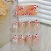Valentines 3D Press on Nails Medium Almond Bow Fake Nails