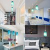 GO&SO Ocean-Blue Gradient Pendant Lights Kitchen Island 3 Pack,Hand-Blown Fluid