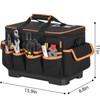 16 Inch Tool Bag with Waterproof Hard Bottom, Large Multi-Pockets