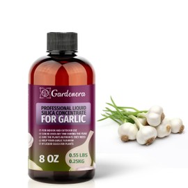 𝐏𝐑𝐄𝐌𝐈𝐔𝐌 Liquid Silica Plant Supplement - 8oz (250mL) - Garlic Plants Liquid Silica Boost Fertilizer - Stronger Stems & Healthy Leaves for Indoor & Outdoor Garlic Plants (Makes 45 Gallons)