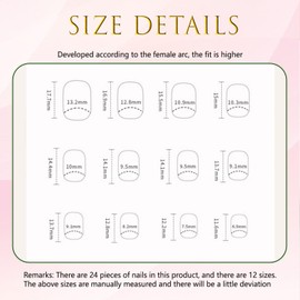 Auiremrti Stick-on false nails, pack of 24 St. Patricks Day design, press on nails, short, green, four shamrock short square artificial nails for girls