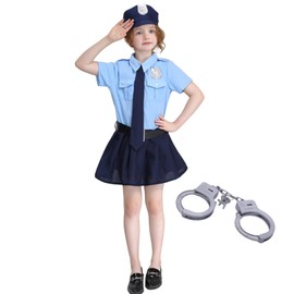 Formemory Police Cosplay, Kids Costume, Girl, Police Cosplay Costume, Kids, Girls, Cute, Officer, Halloween, Events, Parties, Cultural Festivals, Stage (120)
