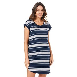 Ripe Maternity Women Stevie Nursing Nightie, Navy/White/Black, X-Large