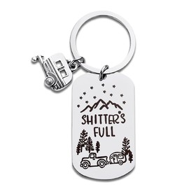 Funny Shitter's Full Keychain Gift for Men Women Best Gifts for New RV Motorhome Owners RV Camper Accessories for Women Men Friends Birthday Christmas Gifts for Wife Husband Movie Lovers Key Chain