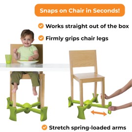 KABOOST Booster Seat for Kitchen Chair, Green - Goes Under The Chair - Portable Booster for Toddlers and Grown Ups