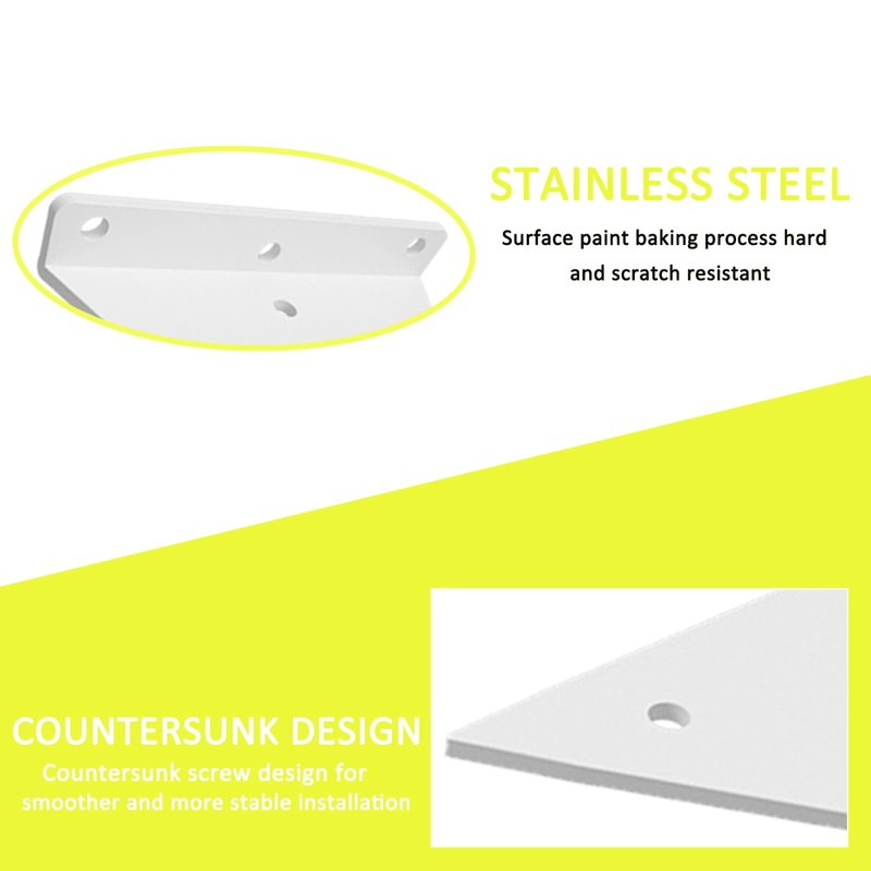 Molyorch 4 Pieces Shelf Brackets Invisible Shelf Support Triangle Shelf