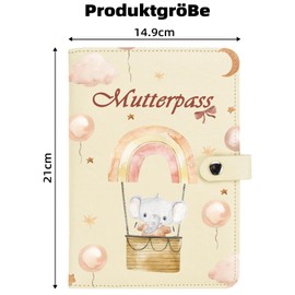 Aufisi Maternity Log Protective Cover, Pregnancy Announcement with F Holes for Storing Insurance Cards, Ultrasound Images Storage, Vaccination Certificate, Pre