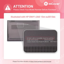 mCover Hard Case Only Compatible for 2021 15.6" HP Envy x360 15-ES / 15-EUxxxx Series Laptop (15 Inch 15-ES/EUxxxx Series, Clear)