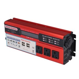 2000W Car Inverter Aluminum Alloy 4 USB Ports 3 Outlets Car Inverter LCD Digital Display Inverter AC110V (24V)