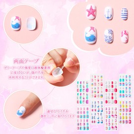 Litherr S 192pcs 8pcs Nail Tips for Kids Press On Kids False Nails Cute Girls Nail Tips Girl Hand Decoration Nail Decoration Nail Supplies Fake Nail Set Manicure DIY