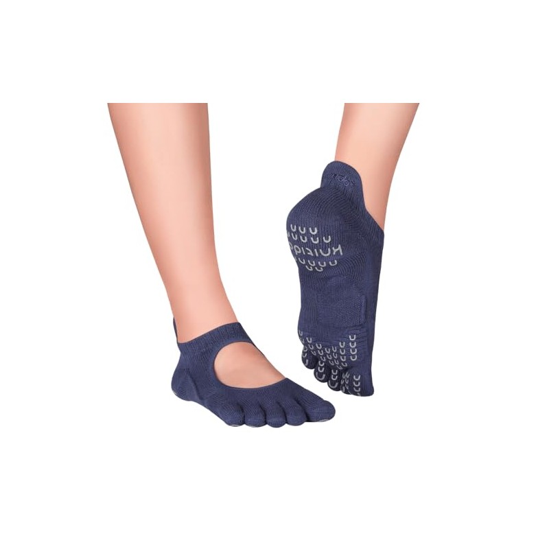 Knitido + Kumo Yoga Pilates Barre Toe Socks with ABS,