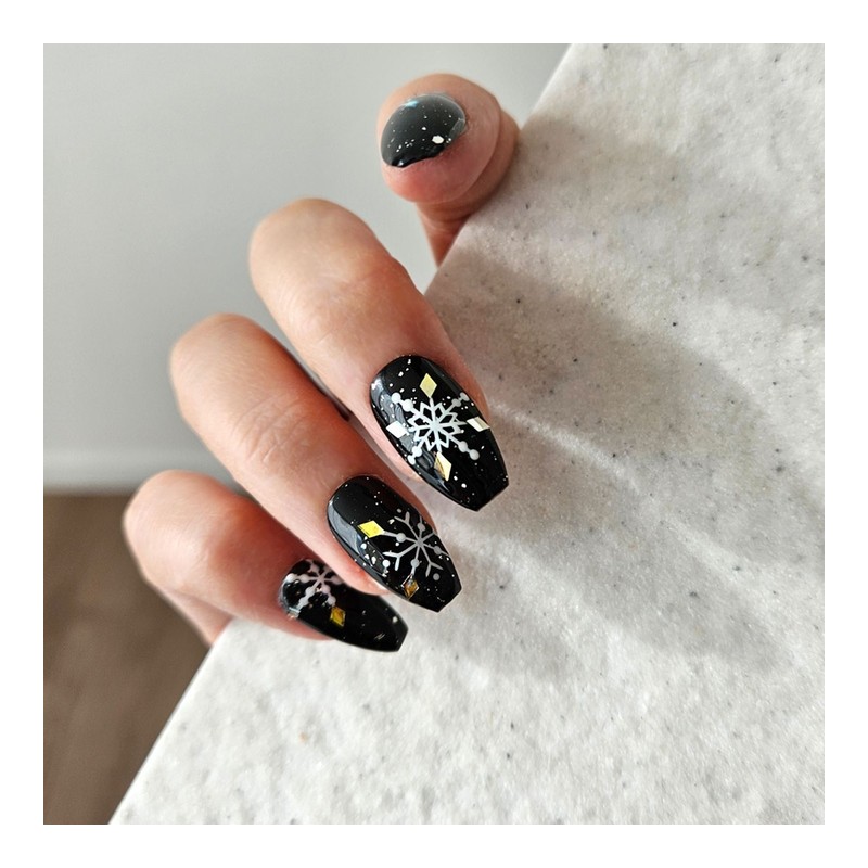 Snowflake handmade nail tip - Natural / 눈꽃송이 수제네일팁 -