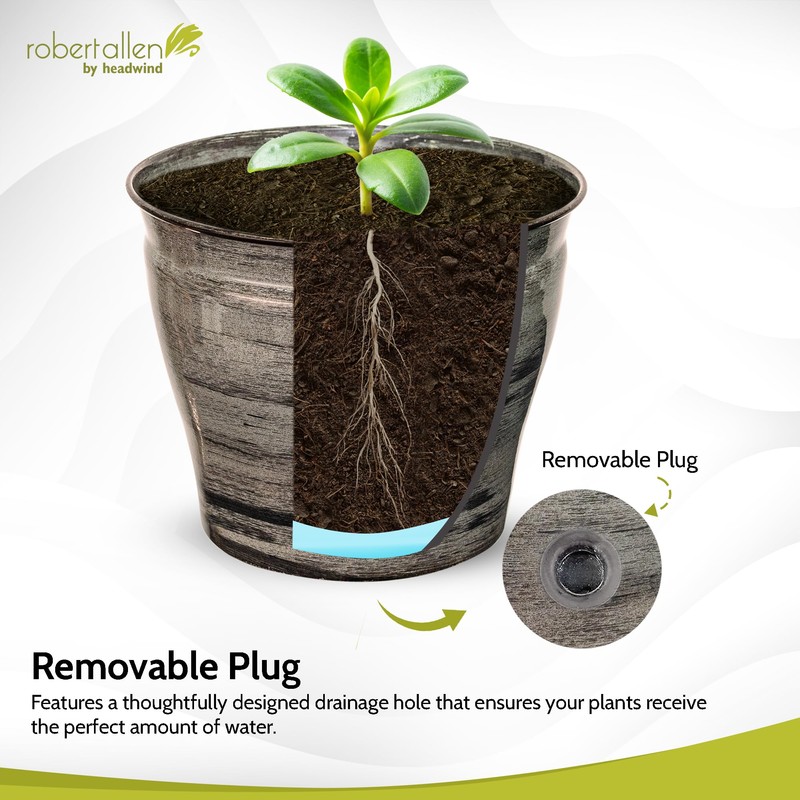 Robert Allen by Headwind - Ironstone Vanhorne Glazed Metal Planter