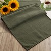 yuboo Olive Green Table Runner 72 Inches Long, Summer Checked