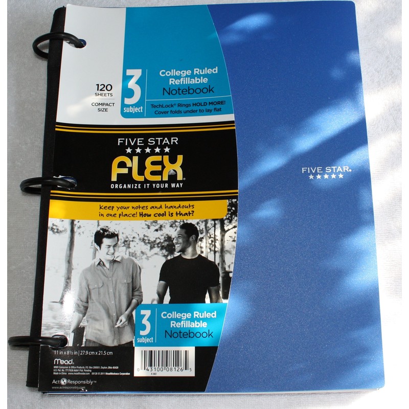 Five Star 3-Subject Notebook, 8.5 x 11 (08126)