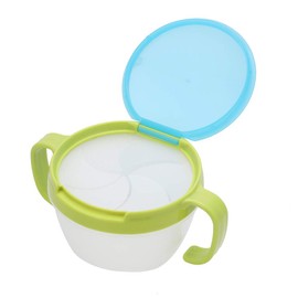 Snack Container, Reusable Smooth Spillproof Food Bowl, Home Accessory Portable for Children Toddlers(Green)