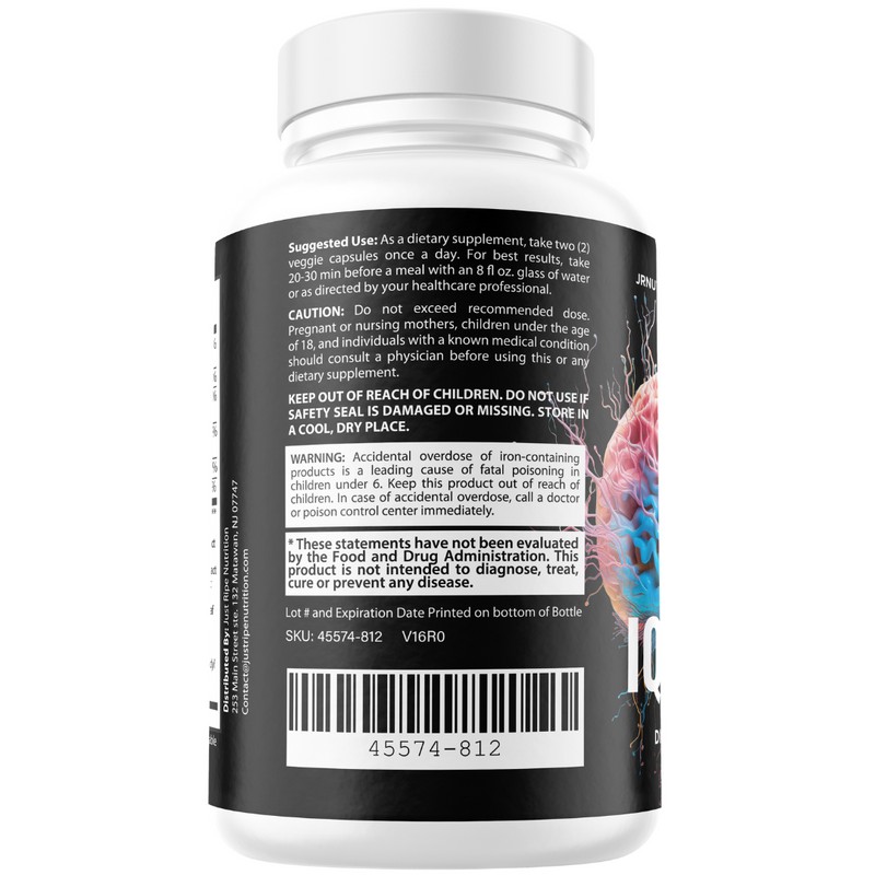 Just Ripe Nutrition IQ Blast Pro Brain Supplement Enhance Cognitive