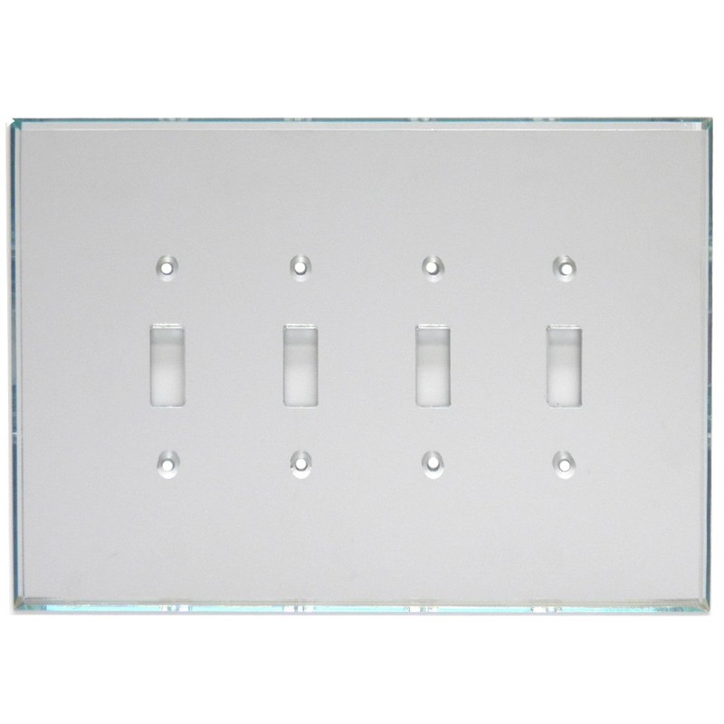GlassAlike® Quad Toggle/Switch | Premium 3/16" Thick Acrylic Mirror Wall