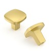 KNOKLOCK 3908 10 Pack Kitchen Cabinet Knob Brushed Gold Square