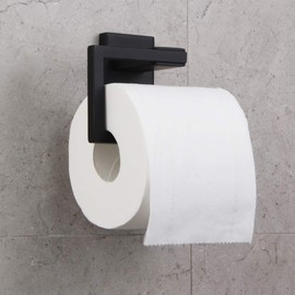 GERZ Bathroom Toilet Paper Holder SUS 304 Stainless Steel Matte Black Tissue Paper Roll Holder Wall Mount