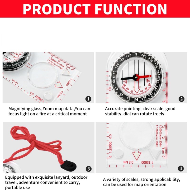 Multifunctional Orienteering Compass,Portable Orienteering Navigation