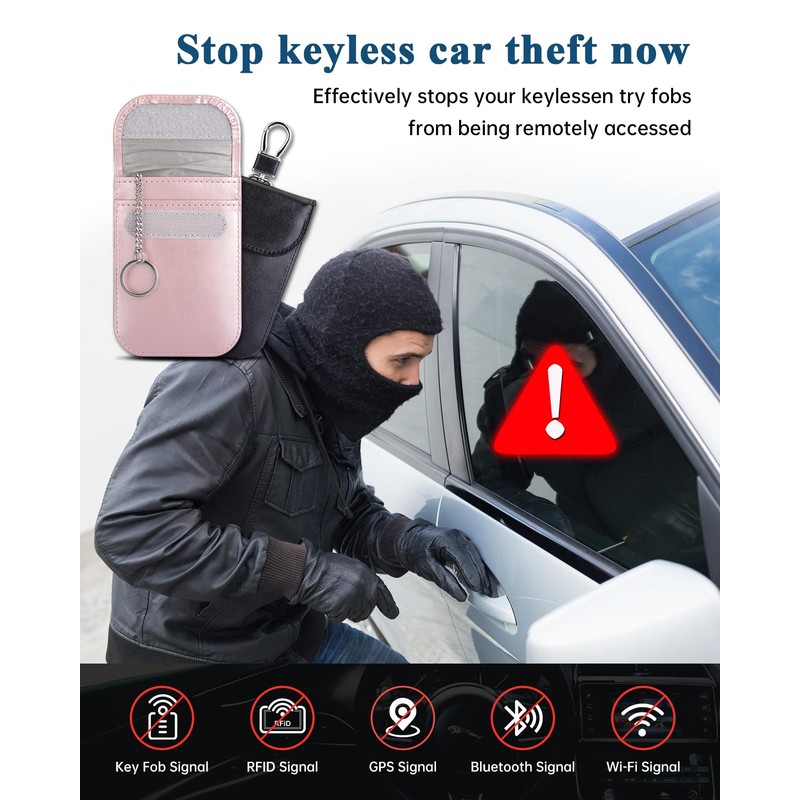 Teskyer Radio Wave Blocking Pouch, Relay Attack, Smart Key Case,