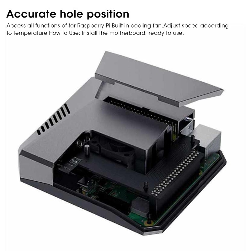 For Raspberry Pi 4B Case Aluminum Alloy Cooling Shell Metal