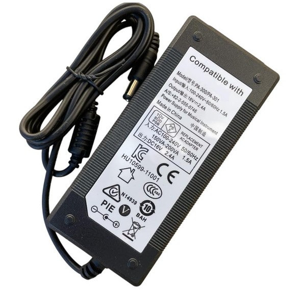 AC Adapter Compatible with Yamaha DGX-670, DGX-670B, DGX-670WH Digital Piano