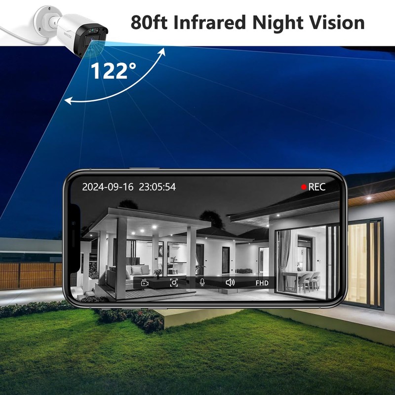 5.0Megapixel 1944P Security Bullet Extend Camera Outdoor Indoor Waterproof for