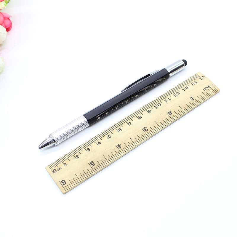GOOMAND Multifunction Ballpoint Pen Screwdriver Leveler Vernier Calipers Scale with