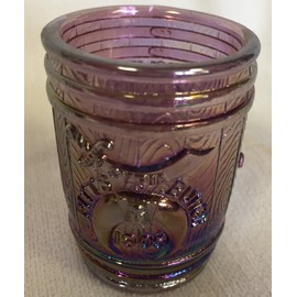 Toothpick Holder - Shriner's Barrel - Amethyst Carnival Glass - American Made
