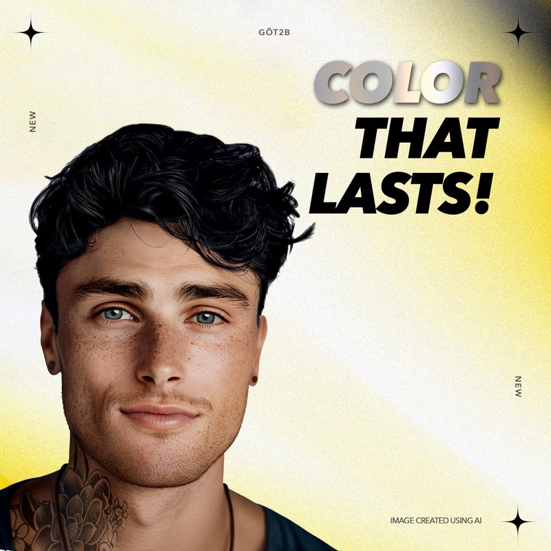 Got2b Metallics Permanent Hair Color, Midnight Black