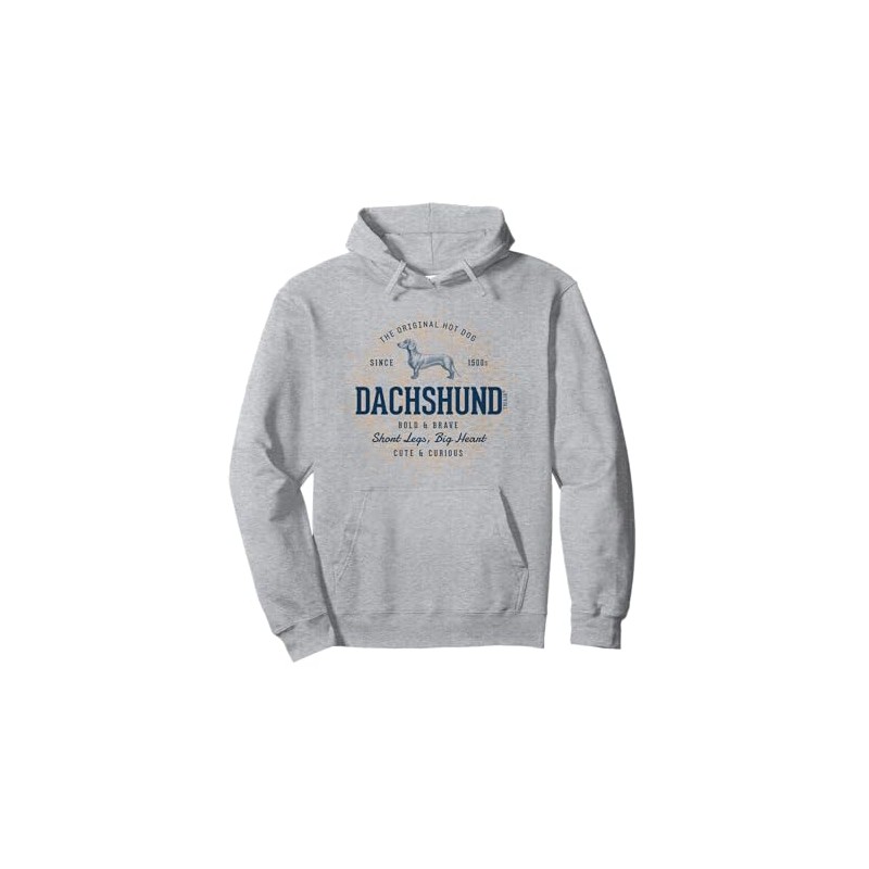 Retro Styled Dachshund Vintage Pullover Hoodie