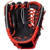 Akadema Torino Series Baseball Infielders Gloves, Black/Red, Right Hand, 12"