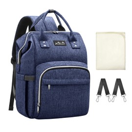 Viedouce Baby Changing Backpack Changing Bag With 2 Pieces Pram Hooks, Waterproof Oxford Large Capacity, Multifunctional Baby Bag For Travel Going Out Shopping