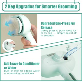 Steam Cat Brush – Self-Cleaning Pet Steam Brush for Shedding and Grooming with Fine Bristles, Cool Mist Sprayer, Dog Brush for Indoor