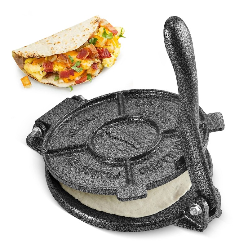 ARC Tortilla Press 8 inch, Cast Iron Tortilla Maker Include