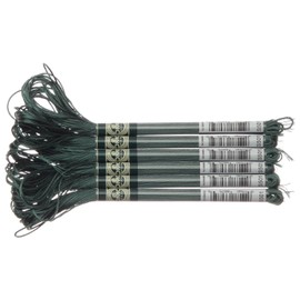 DMC DMC1008F #S501 Satin Thread Embroidery Thread 6 Bundles #25 8m Green