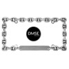DMSE Chain Link Universal Design Metal Round License Plate Frame