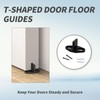4Pack Black Floor Guide for Sliding Barn Door Hardware T