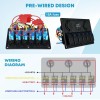 Universal 6 Gang Marine Boat Rocker Switch Panel Waterproof +