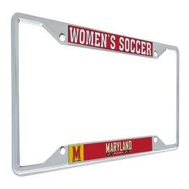 Desert Cactus University of Maryland License Plate Frame Terrapins UMD Terps Car Accessories Tag Holder for Front or Rear of Car (Women's Soccer)