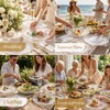 Licaere 60Pcs Clear Plastic Plates - Clear Disposable Plates With