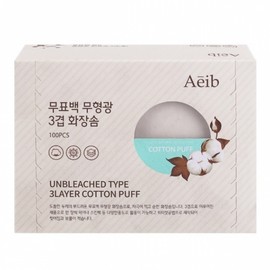 Thick 3-Layer Unbleached Cotton Pads - 100 Sheets Non-Fluorescent 2ea