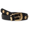 Madewell Women's Western Studded Belt, True Black Multi in Gold,