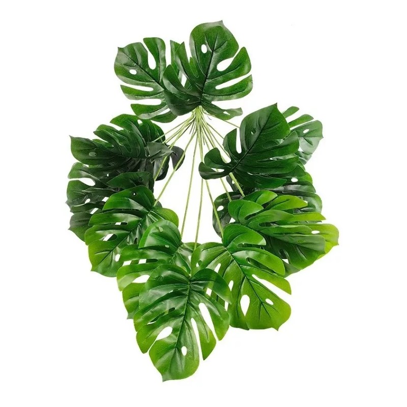 WX 75cm Monstera18hojas Planta Artificial Decoracion Con Maceta