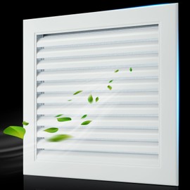 6" X 6" Attic Vent Aluminum Gable Vents for Houses Gable Vent Shed Vents Cover Exterior with Screen Mesh Alloy Wall Vent Ventilation for Home Garage Attic Ceiling - Vent Opening: 4" x 4" White