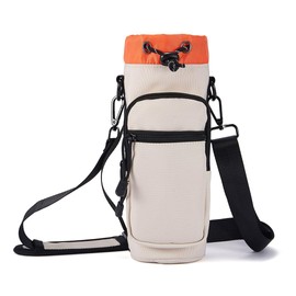 TORCH Mythic Kelpie Water Bottle Sling Hydration Carrier Bottle Holder Accessory with Phone Pocket Adjustable Shoulder Hand Strap EDC (Ivory)