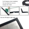TA-VIGOR Edge Trim U Seal, Black PVC U-Seal Channel Edge
