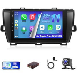 Radio for Toyota Prius 2010-2015 Upgraded to 9 Inch Android Car Stereo Head Unit for Toyota Prius Wirless Carplay & Android Auto, GPS, SWC, WiFi, Bluetooth, 2.5D Touchscreen(with-JBL-Version)